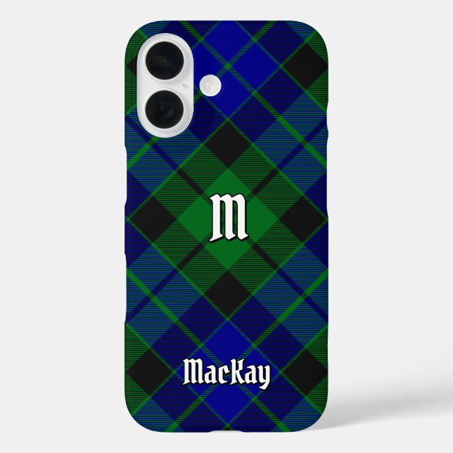 Clan MacKay Tartan iPhone 16 Hülle (Rückseite)
