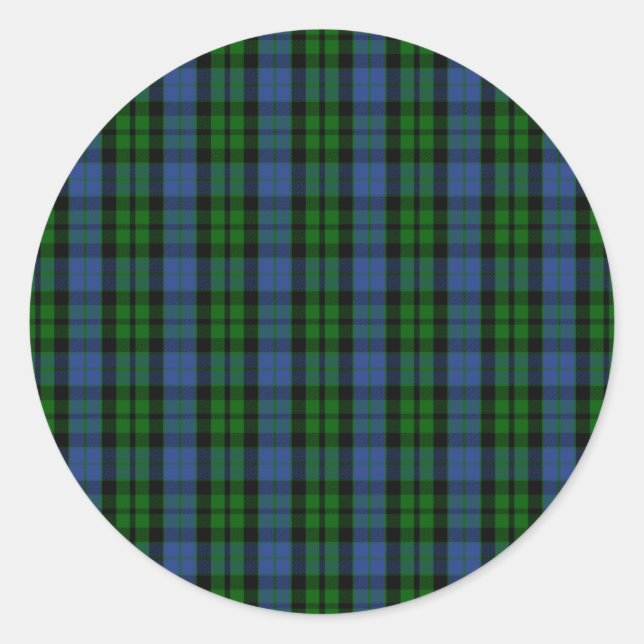 Clan MacKay Tartan Runder Aufkleber (Vorderseite)