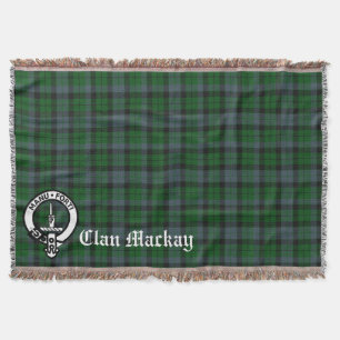 Clan Mackay Wappen Abzeichen & Tartan Decke