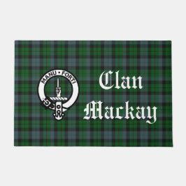 Clan Mackay Wappen Abzeichen & Tartan individuell  Fußmatte