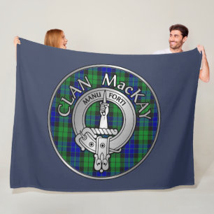 Clan MacKay Wappen & Tartan Fleecedecke