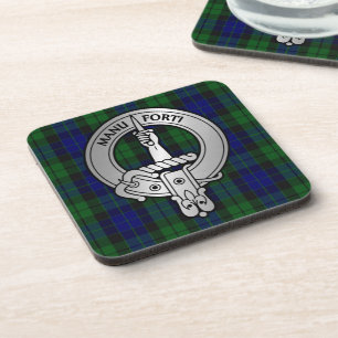 Clan MacKay Wappen & Tartan Getränkeuntersetzer