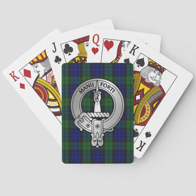 Clan MacKay Wappen & Tartan Spielkarten (Rückseite)