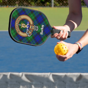 Clan MacKay-Wappen über Tartan Pickleball Schläger