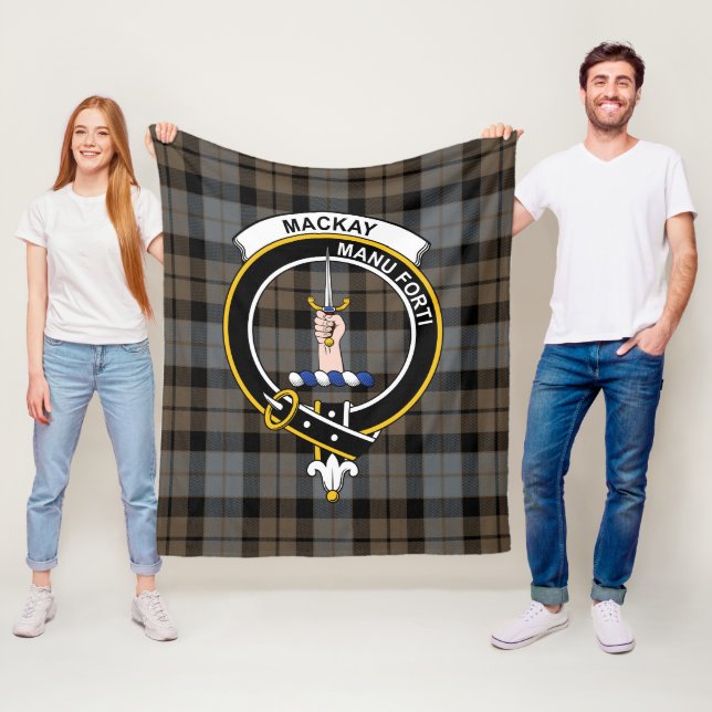 Clan MacKay Weathered Tartan Kariert Fleecedecke (Beispiel)