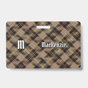 Clan MacKenzie Brown Hunting Tartan Abzeichen Ausweis