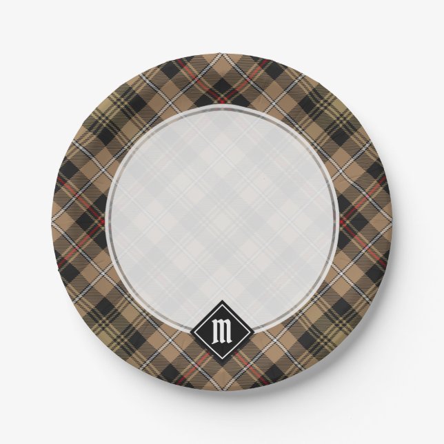 Clan MacKenzie Brown Jagd Tartan Paper Tellers Pappteller (Vorderseite)