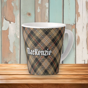 Clan MacKenzie Chasse Brown Tartan Latte Mug