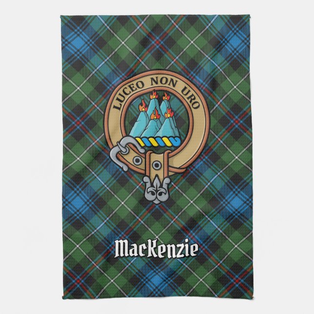 Clan MacKenzie Crest Serviette de cuisine (Vertical)