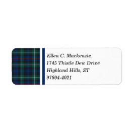 Clan Mackenzie Dark Blue und Green Scottish Tartan