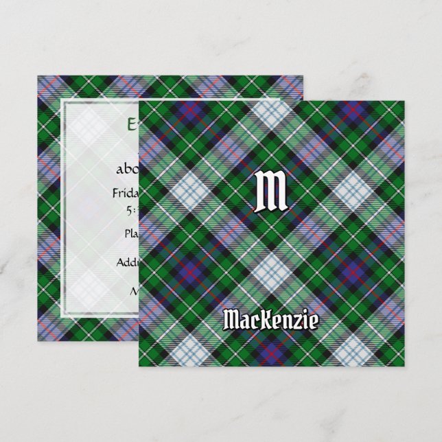 Clan MacKenzie Dress Tartan Einladung (Vorne/Hinten)