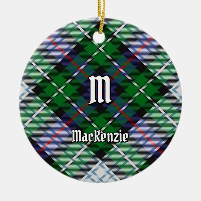 Clan MacKenzie Dress Tartan Keramik Ornament (Vorne)