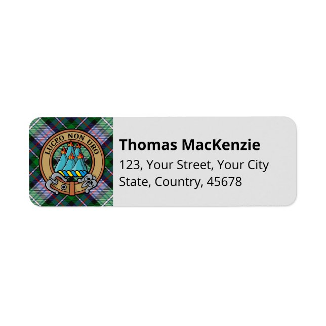 Clan MacKenzie Dress Tartan Label (Vorne)