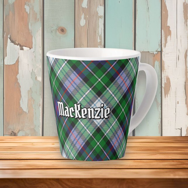 Clan MacKenzie Dress Tartan Latte Tasse (Von Creator hochgeladen)