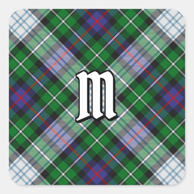 Clan MacKenzie Dress Tartan Square Sticker (Vorderseite)