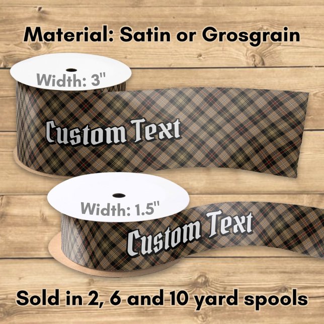 Clan MacKenzie Hunting Brown Tartan Satin Ribbon Satinband (Von Creator hochgeladen)