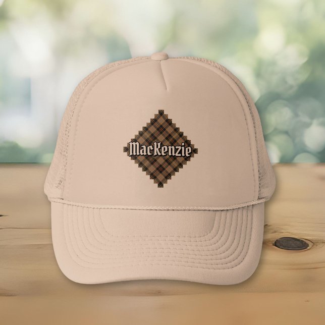 Clan MacKenzie Hunting Brown Tartan Trucker Hat Truckerkappe (Von Creator hochgeladen)