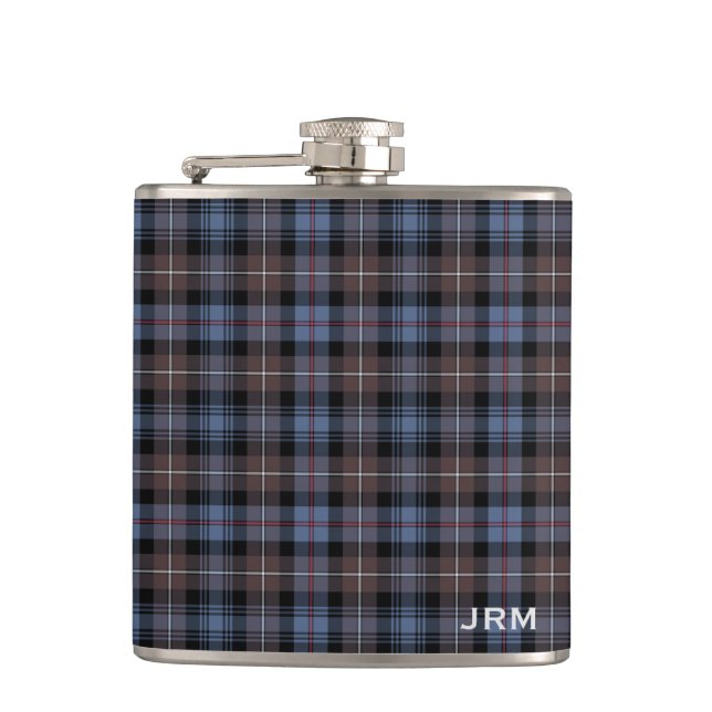 Clan Mackenzie Reproduction Tartan Monogram Flachmann (Vorderseite)