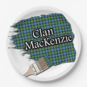 Clan MacKenzie Scottish Tartan Paint Brush Pappteller