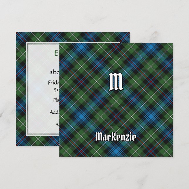 Clan MacKenzie Tartan Einladung (Vorne/Hinten)