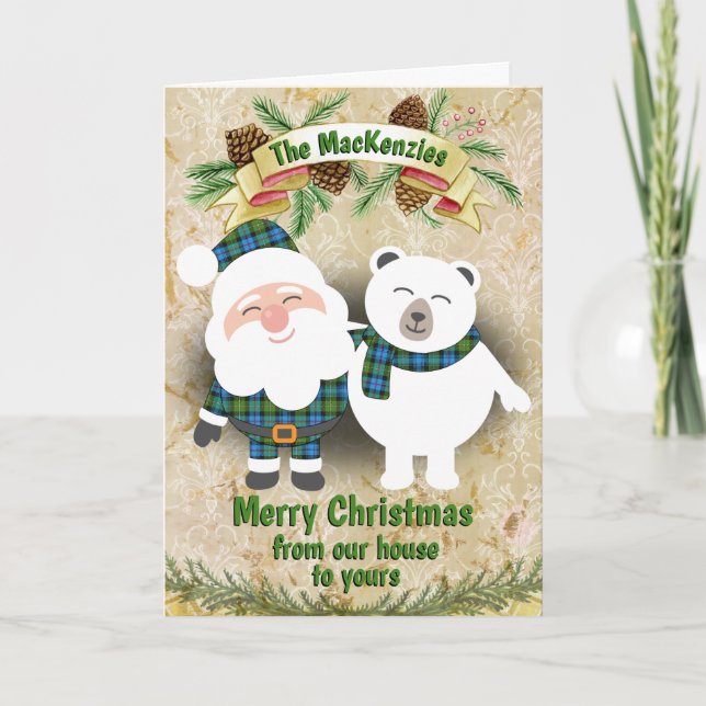 Clan MacKenzie Tartan Karierte Weihnachten (Vorderseite)