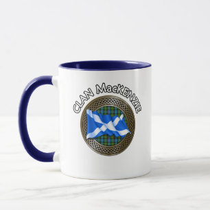 Clan MacKenzie Tartan Knot & Flag Tasse