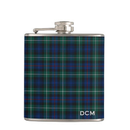 Clan Mackenzie Tartan Monogram Flachmann