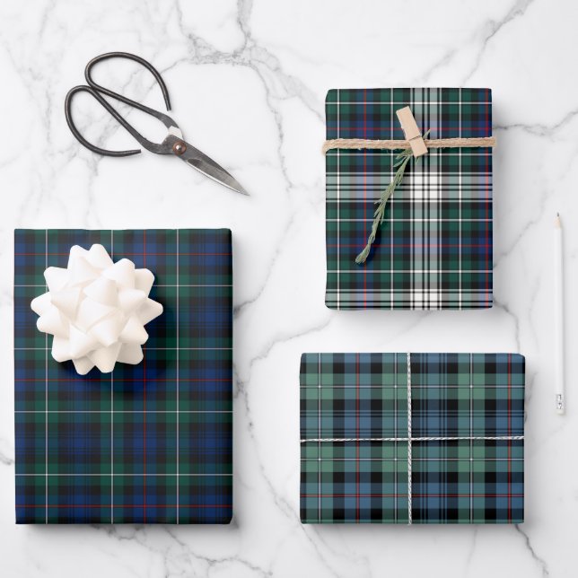 Clan Mackenzie Tartan Variationen Geschenkpapier Set (Vorderseite)
