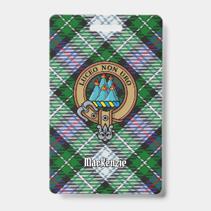 Clan MacKenzie-Wappen auf Dress Tartan Ausweis