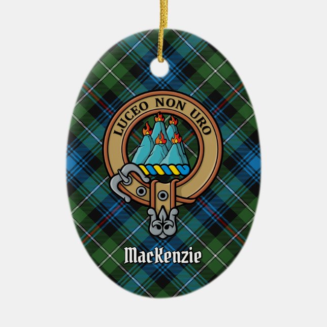 Clan MacKenzie Wappen Keramik Ornament (Vorne)