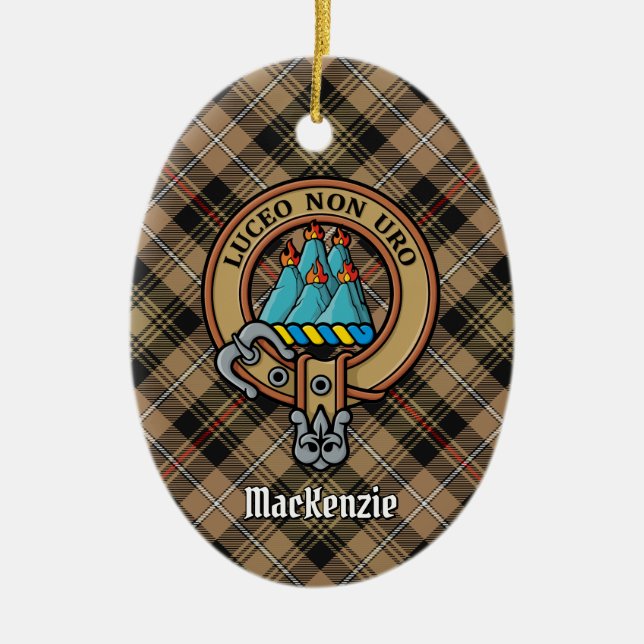 Clan MacKenzie Wappen Keramik Ornament (Vorne)