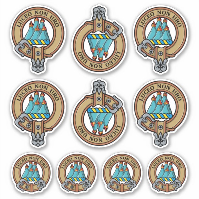Clan MacKenzie Wappen Sticker Set (Vorderseite)