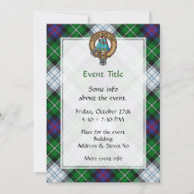Clan MacKenzie Wappen über Dress Tartan