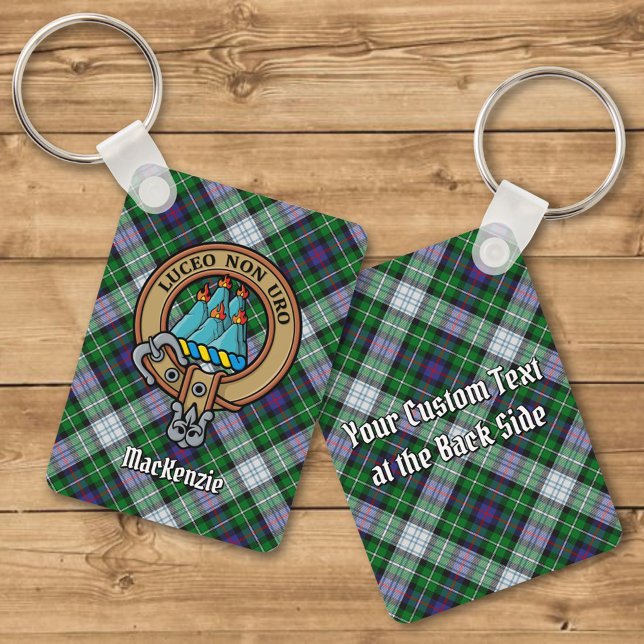 Clan MacKenzie Wappen über Dress Tartan Schlüssela Schlüsselanhänger (Von Creator hochgeladen)