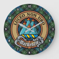 Clan MacKenzie Wappen über Tartan