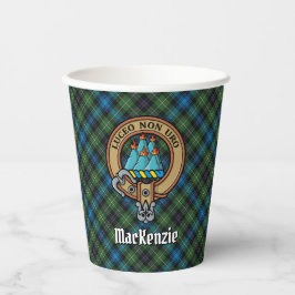 Clan MacKenzie Wappen über Tartan Paper Cups Pappbecher