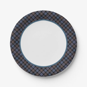 Clan Mackenzie Weathered Tartan Border Pappteller