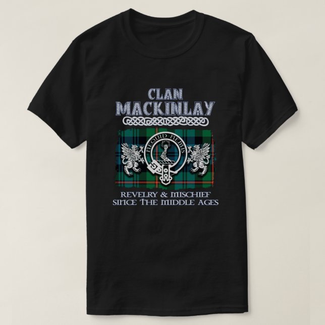 Clan MacKinlay Wappen Schottischer Clan Schottisch T-Shirt (Design vorne)