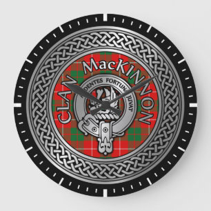Clan MacKinnon Crest & Tartan Knot Grande horloge