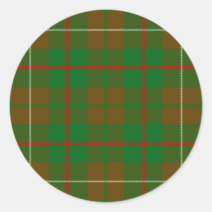 Clan MacKinnon Hunting Tartan Runder Aufkleber