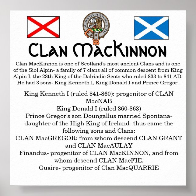 Clan MacKinnon & Siol Alpin - Die 7 Clans Poster (Vorne)