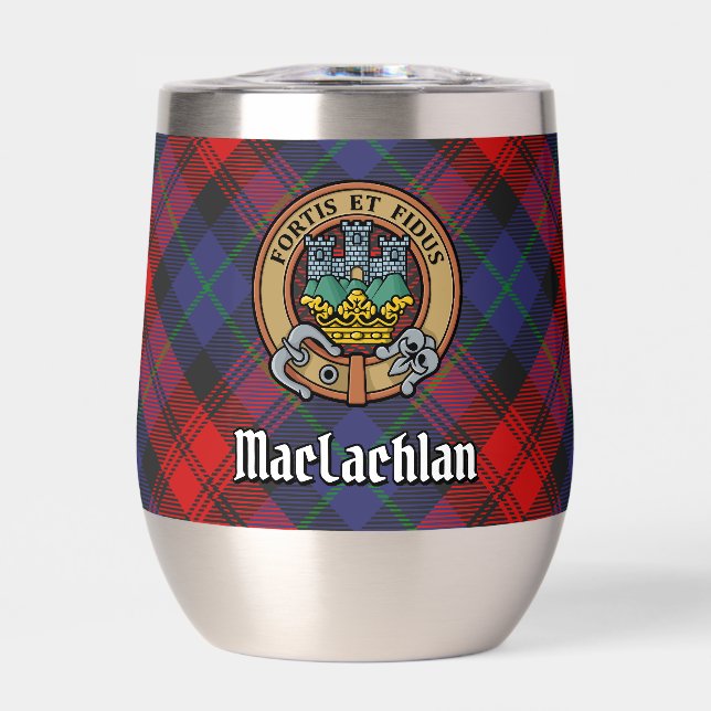 Clan MacLachlan Crest sur Tartan (Avant)