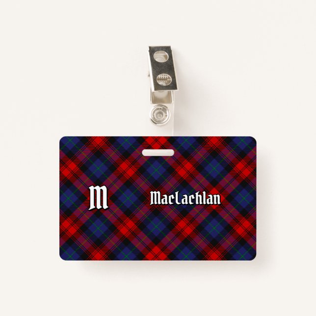 Clan MacLachlan Tartan Ausweis (Vorderseite mit Klammer)