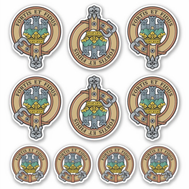 Clan MacLachlan Wappen Sticker Set (Vorderseite)
