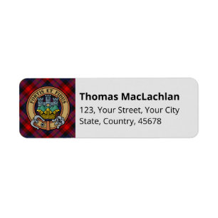 Clan MacLachlan Wappen über Tartan