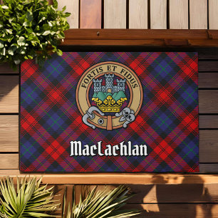 Clan MacLachlan Wappen über Tartan Fußmatte