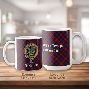 Clan MacLachlan Wappen über Tartan Kaffeetasse