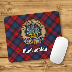 Clan MacLachlan Wappen über Tartan Mousepad