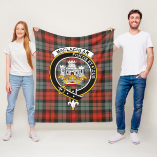 Clan MacLachlan Weathered Tartan Kariert Fleecedecke