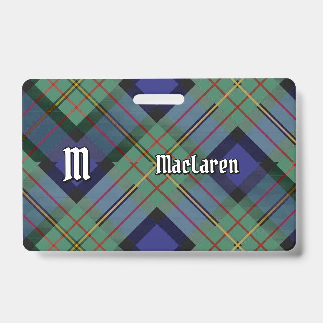 Clan MacLaren Tartan Ausweis (Vorderseite)